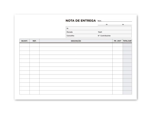 Bloco de entregas simples 155x215 mm , Liderpapel , 28916 , 8423473600362